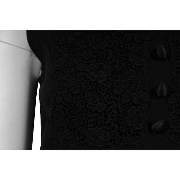 Dolce & Gabbana Embroidered  Floral Lace Pencil Dress Medium IT 38 Button Front - Picture 9 of 13
